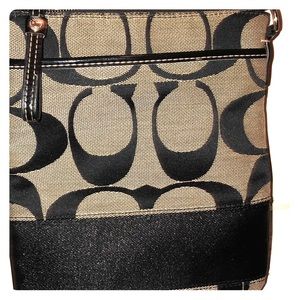 Black and Gray Coach Crossbody Purse